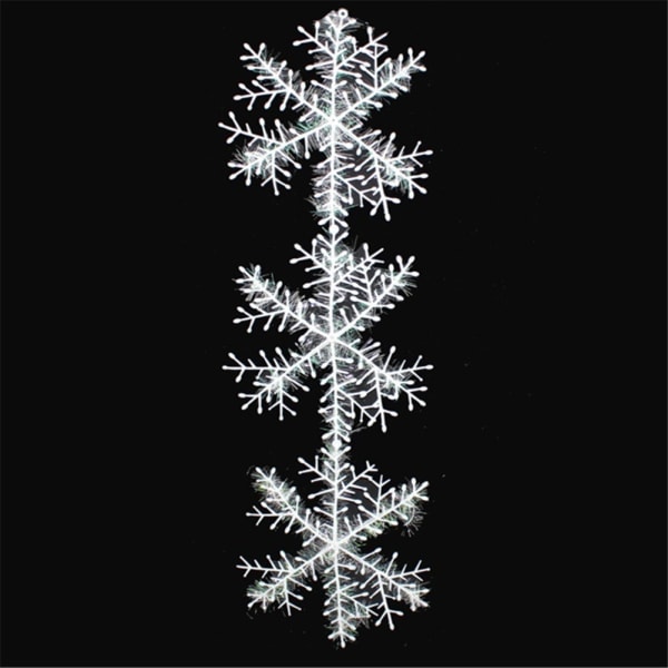 Christmas Snowflake Ornaments Juletre Dekorativt hengende Ornament Home Festival Decor