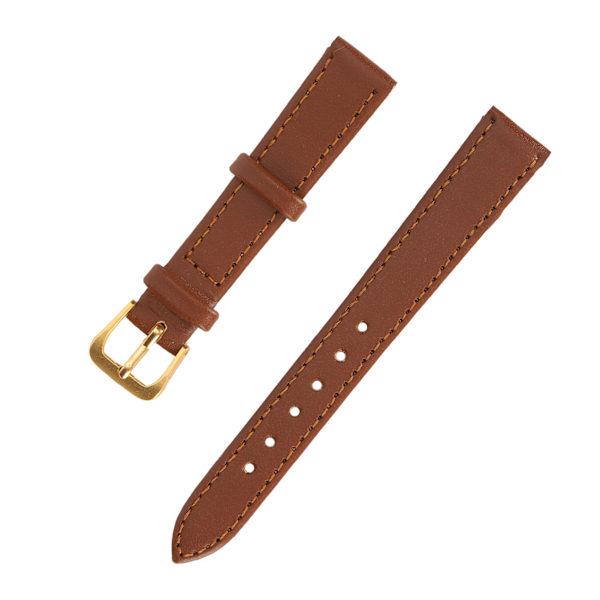 Unisex Universal Spännstift-Armbandsur Rem i PU-Läder Ersättningsarmband Tillbehör Brun 14mm / 0,55 tum