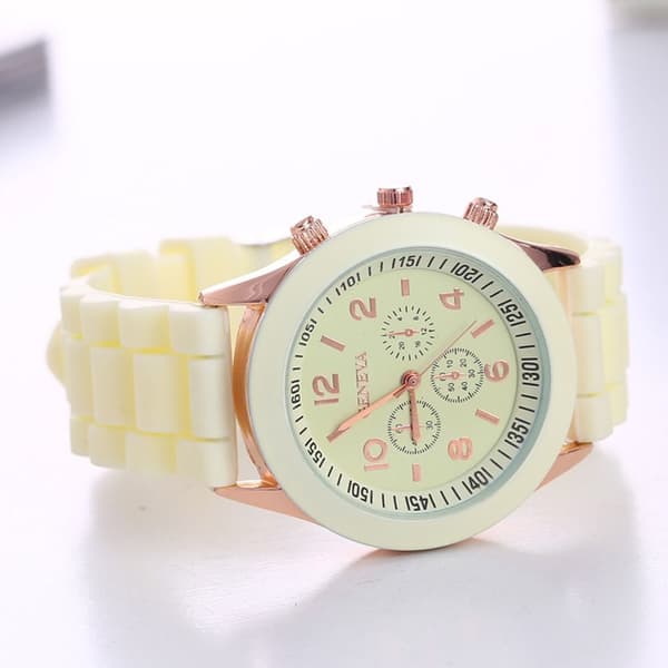 Kvartsi rannekello elektroninen kello BEIGE beige