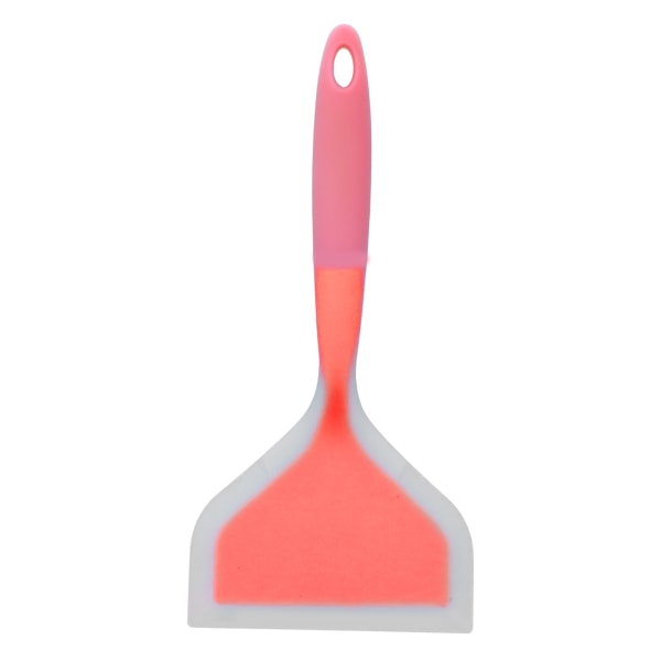 TIMH Matlagningsspatel Genomskinlig tvåfärgad silikon Stekspad med bred mun Pannkakor Stekt spade för hemköket (orange spatelhuvud)