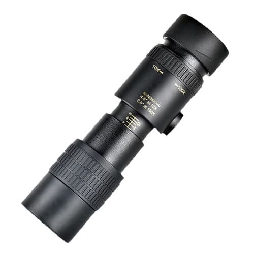 4K-teleskop 10-300 x 40 mm Supertelefoto Zoom Monokulær-Sort