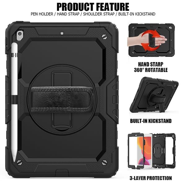 Tech-Protect iPad 10.2 2019/2020/2021 Cover Solid360 Sort 490