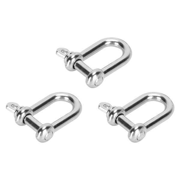 3 stk U-formet spenne sinklegering D-ring lås bue spenne for paracord armbånd flatt hode