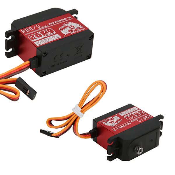 26KG Høy dreiemoment metallgir digital servo for 1/8 1/10 robot RC crawler bil båt RB0126MG-W