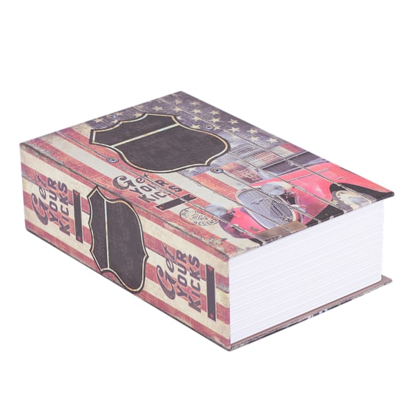 Creative Book Safe Box Money Jewelry Collection Storage Case with Combination Lock(ROUTE 66)