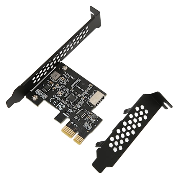 PCIE - USB 3.2 -laajennuskortti, musta, 5 Gbps, nopea PCIE X1 - USB3.2 Gen1 TYPE E 20PIN -laajennuskortti pöytäkoneen etupuolelle, Type C PCIE X1 - USB3.2