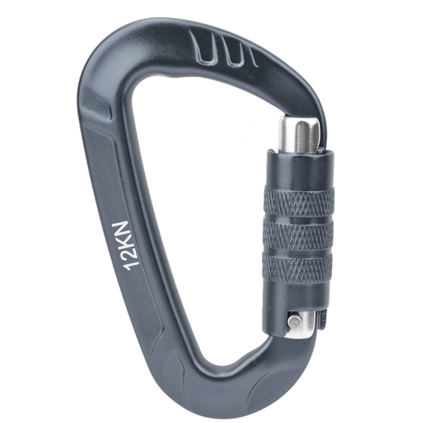 1 stk 7075 Aerospace Aluminium 12KN D-Formet Spænde Karabiner Klip Udendørs Sikkerhed Tilbehør Grå