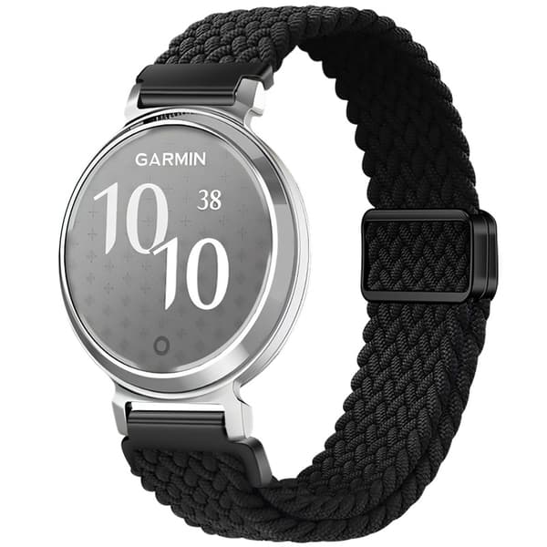 Nylonrem Kompatibel med Garmin Lily 2, justerbart spænde, 14 mm, erstatningsrem Black