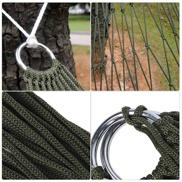 Udendørs Nylon Nettovæv Hammock Behagelig Hængende Seng til Udendørs Camping