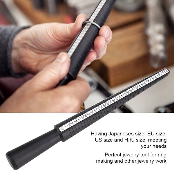 Plast Ringstorleksmätare Mandrel Stick Finger Gauge Ring Smycken Mätverktyg