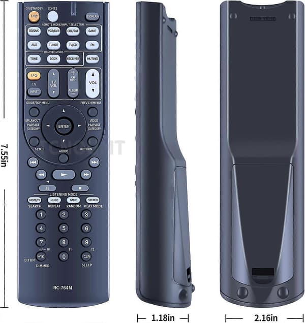 RC-764M Erstatning Kompatibel med Onkyo AV-Receiver TX-SR508 HT-S5300 HT-S6300