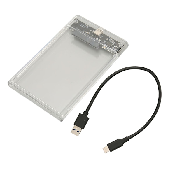 2,5 tum Hårddiskinneslutning Snabb Överföring 5 Gbps Repskyddande Extern HDD-Fodral Adapter för 2,5 tum SATA Hårddiskar SSD
