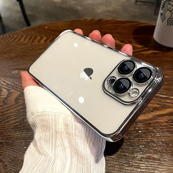 【BEMS】iPhone 17 Pro Silver Desert Gold Electroplated Transparent Case Lens Protector Screen Protector