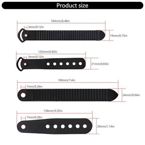 【BEMS】Snowboard Ankelstropper Svært Elastiske Snowboardbindingstropper Lette Snowboardstropper Rack A