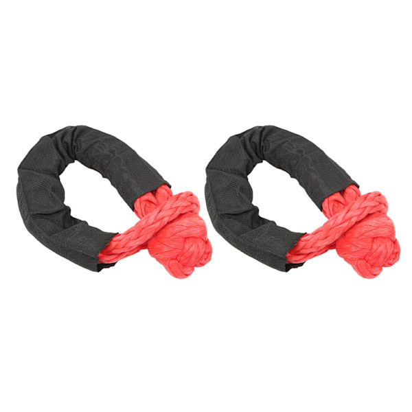 2 st Recovery Soft Shackle 35 ton Brottstyrka Lättviktsrep Shackle för Lastbil Stora SUV:er Offroad Fordon Röd