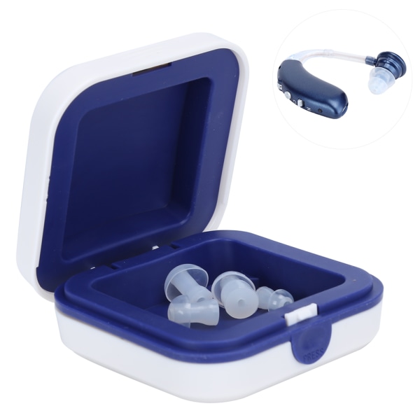 D‑6000 genopladeligt digitalt høreapparat Ørehængende lydforstærker til ældre 100‑240VDark Blue EU Plug++