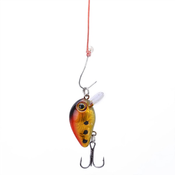 5 kpl 3 cm 3D holografiset silmät Mini kalastus syötit kelluvat mikro ahven syötti Crankbait kolmihaarakoukku