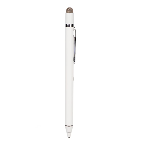 Aktiv Stylus Penn 5V 0.2A Slank Stilig Aluminiumlegering Bærbar Kapasitiv Stylus Penn med Fin Tupp for Mobiltelefon Nettbrett Hvit