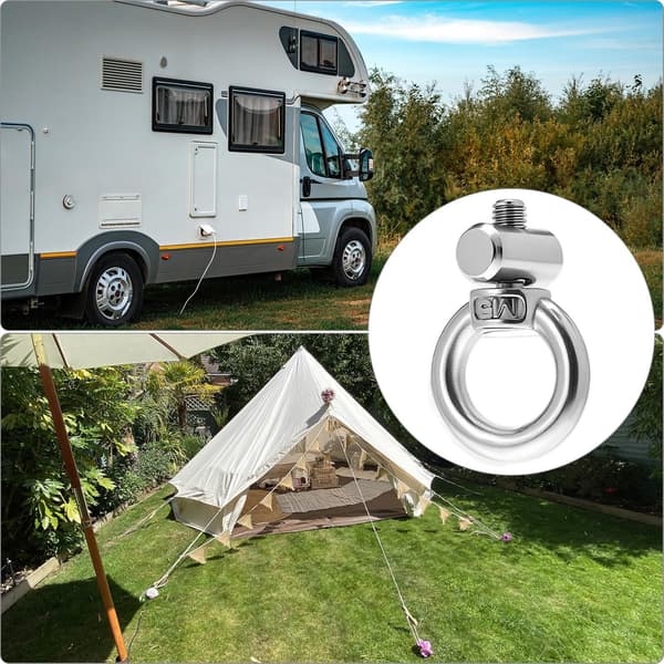 Sæt med 4 M5 markisestoppere til campingvogne, autocampere og campervans, 304 rustfrit stål