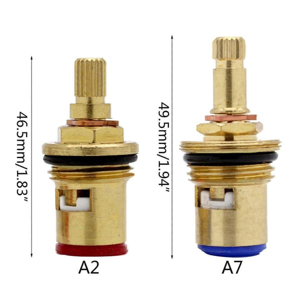 【BEMS】Kranpatron 1/2\" 20 tenner erstatningskranventiler messing keramisk patron Blue A2