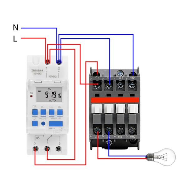 Ukentlig Timerbryter 12V DC 16A LCD-Skjerm med Nedtellingsfunksjon Uttakbart Batteri