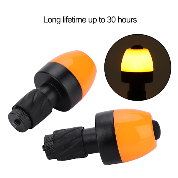 Cykelstyr-End LED Blinklys - Sikkerhedsadvarselslamper (1 Par)