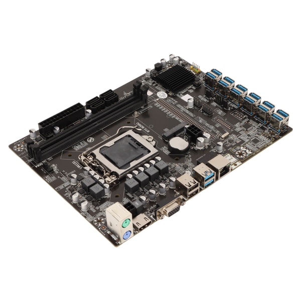 TIMH Mining Mainboard 12 USB3.0 til PCIE-porter LGA1151-grensesnitt Dual Channel 2 DDR4 DIMM 4Pin 24Pin PC-hovedkort