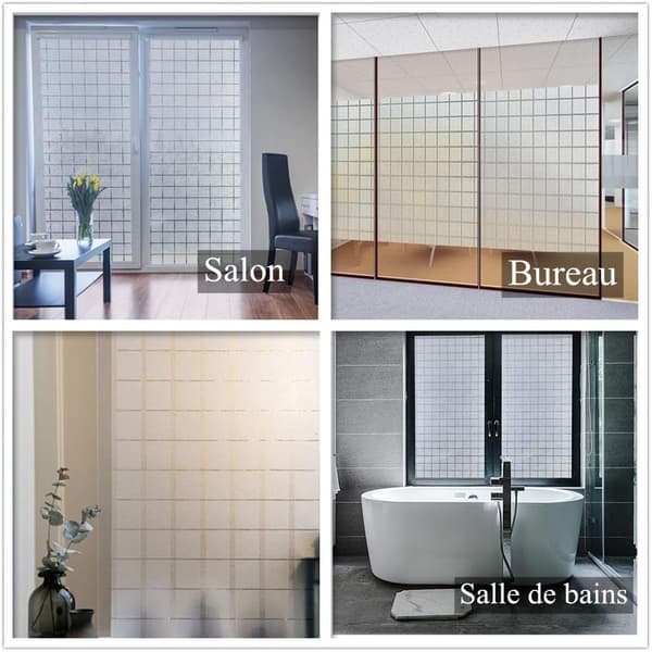 Electrostatic Window Film Anti-UV Anti-Peep Plaid Pattern