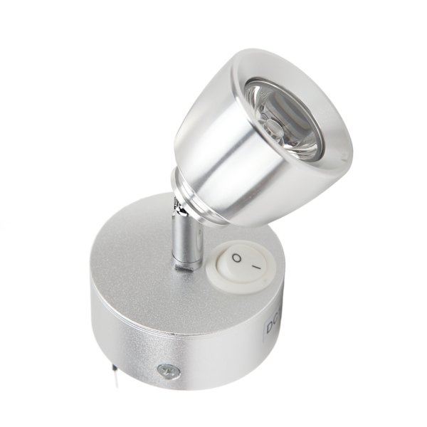 Læselampe DC12V til 24V Høj Lysstyrke Varmt Hvidt Lys LED RV Sengelampe til Lastbiler Campere Trailere Skibe Yachts Sølv