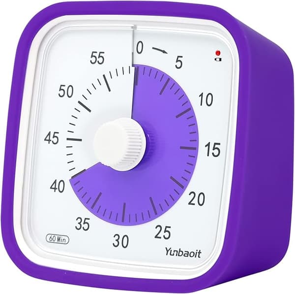 Visuell Timer 60min klasseromsskole Kompatibel med barn purple