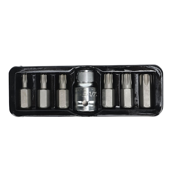 7 ST skruenøgle YT‑0410 Stål Drivfatninger Nøglebitsæt 12,7 mm 9,5 mm drivbitsholder