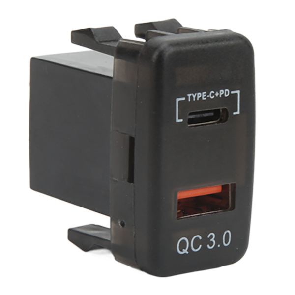 Rocker Switch Style Dobbelt USB Billader Hurtigopladningsstik Med Blå Voltmeter Universal til RV