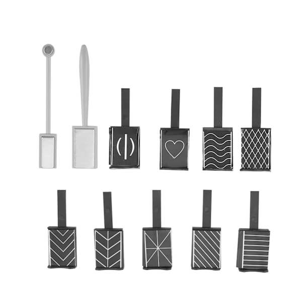 11-dels Set 3D Katteöga Magnetisk LED-Gellack Avtagbar UV-Gel Magnetpinne Manikyr Nagelkonstverktyg