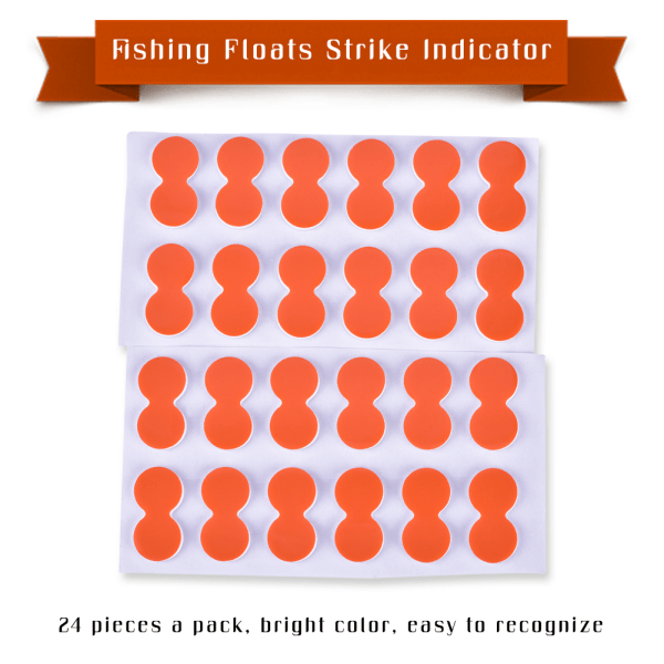 24 stk. EVA Fluestangs Flydeindikatorer Tackle Tilbehør (Orange)