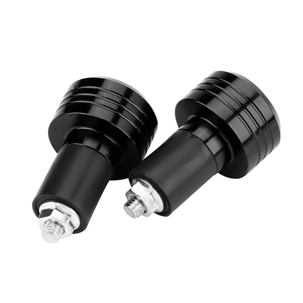 Ett par 22 mm Universal Motorcykelgrepp Styrändar Vikt Balansplugg Svart