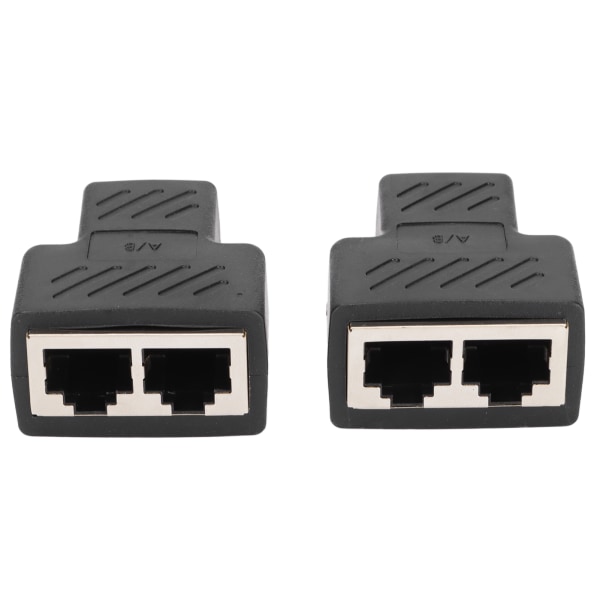 2 stk RJ45 Ethernet splittere 1 til 2 veier Ethernet-svitsjer for ruter TV-boks Videokamera Datamaskin0.0