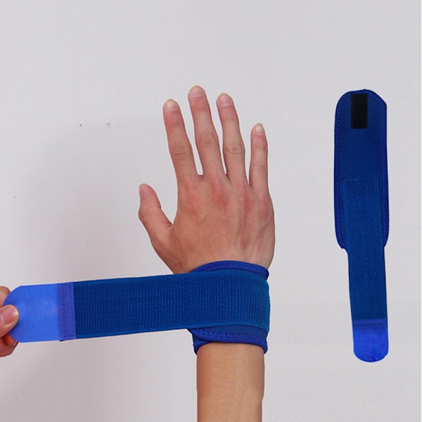Justerbare Elastiske Wraps Bandager Vægtløftning Wristband Åndbar Gym (blå)