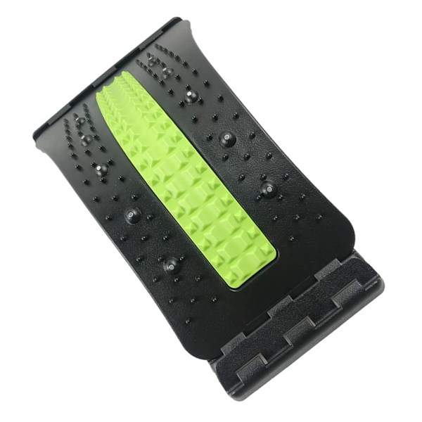 Ryggmassagebräda Justerbar nivå Lumbar Back Cracker Bårbräda Spine Deck 4 Level Green and Black