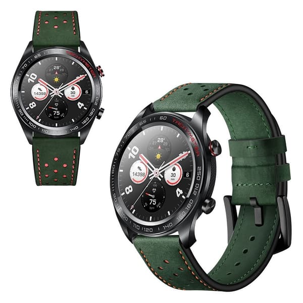 Huawei Watch Magic urrem i ægte læder - Grøn Green green
