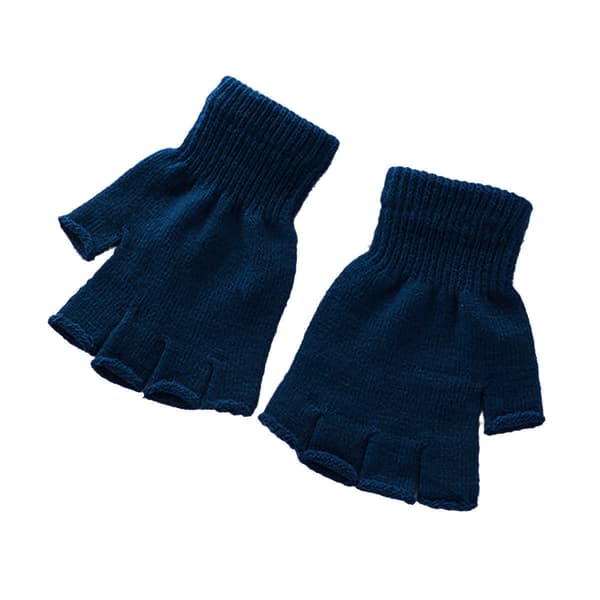 【BEMS】Fingerless Gloves, Short & Fingerless - Navy Blue Marinblå one size