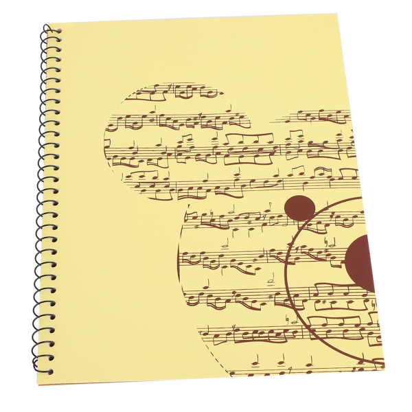 TIMH 50 sider musikalsk notation Personale notesbog Musikmanuskript skrivepapir (gul bjørn)