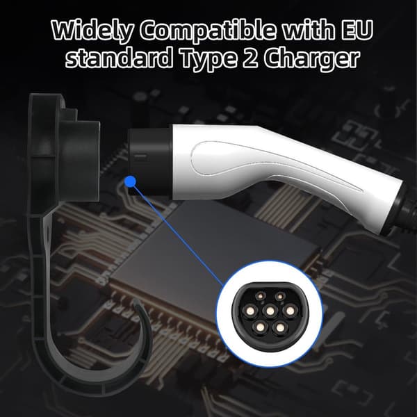 【BEMS】Wall Mounted Charging Cable Hook, Charging Cabinet Compatible with Garage, Black with Screws