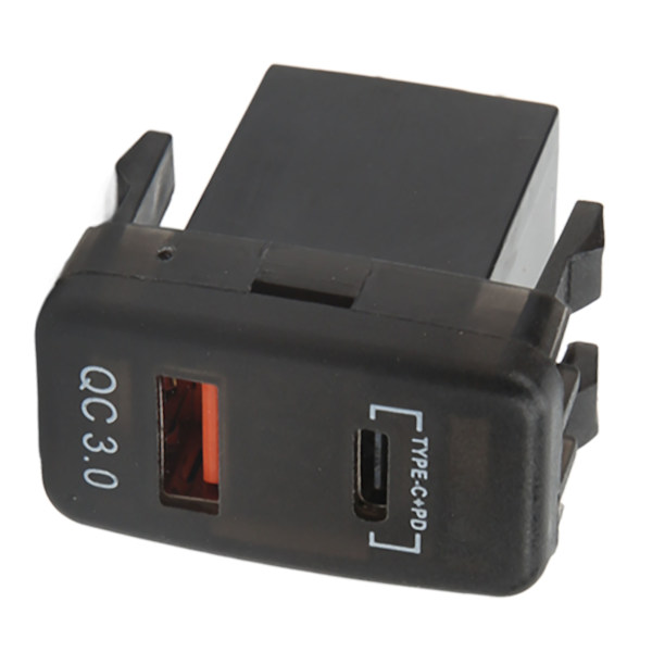Rocker Switch Style Dobbelt USB Billader Hurtigopladningsstik Med Blå Voltmeter Universal til RV