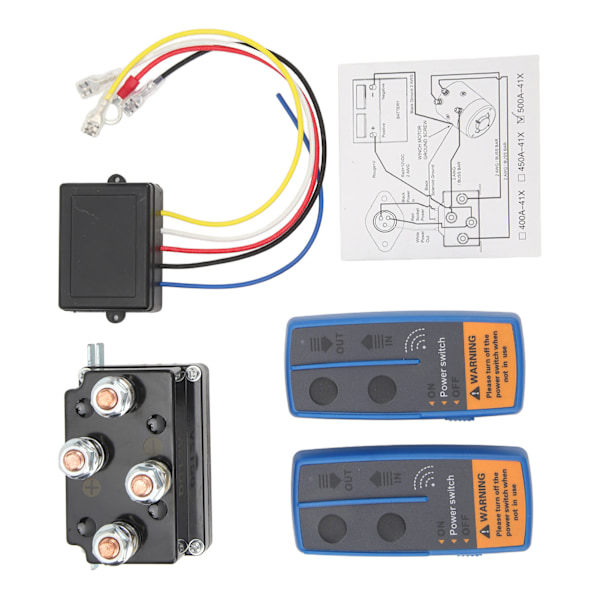 Langaton vinssi kaukosäädin sarja 500A vinssi solenoidi relekontaktori 8000lbs - 12000lbs ATV UTV vinssi DC 12V
