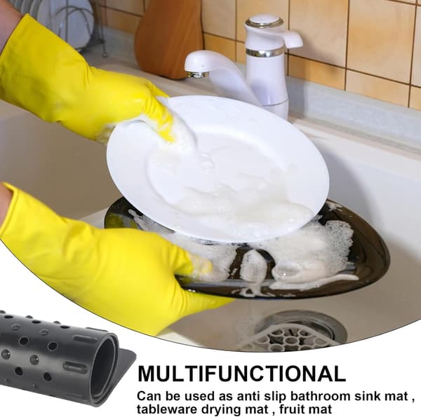 Sett med 2 gummimatter - 31,4 x 26 cm - Sprutbeskyttelse - Vaskematte