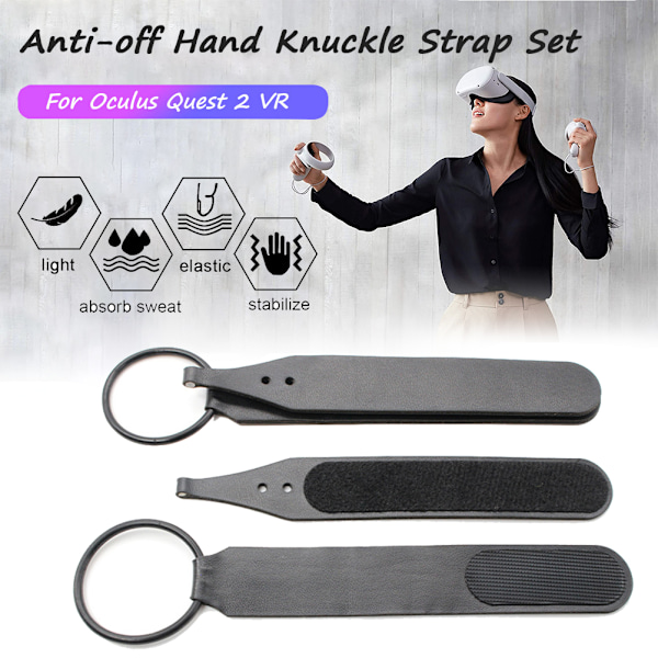Handledsband Kompatibelt för Oculus Quest 2 VR Släppresistent Justerbart Handledsband