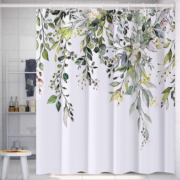 Vattentät Anti-Mögel Maskintvättbar Duschdraperi 180x200cm, Viktad Fåll[BEMS]