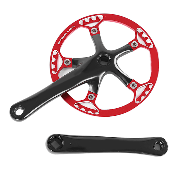 Meijun Bike Crankset 170mm Bicycle Chainwheel Chain Ring Set 45T 47T (black red 45T)