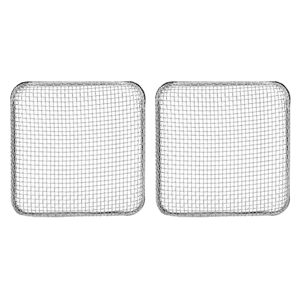2st RV Ugnsventil 4.5 X 4.5in Heavy Duty Rostfritt Stål Flying Bug Cover Camper Värmare Avgasventil Mesh Screen
