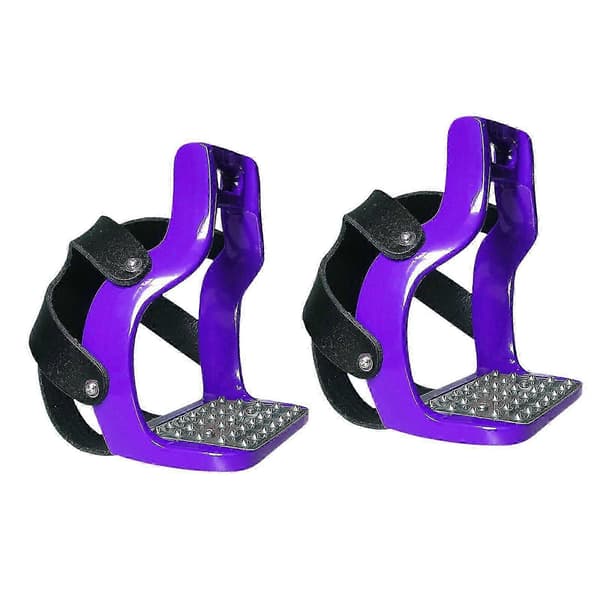 2x Ridstigbyglar, Sadelstigbyglar, Professionella Aluminium Engelska Purple